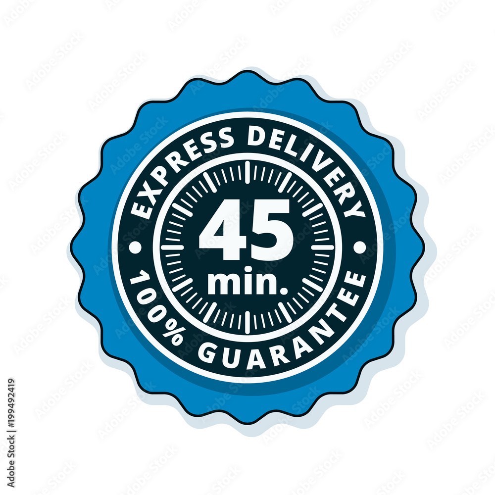 45 minutes Express Delivery illustration 45 minutes Express Delivery illustration