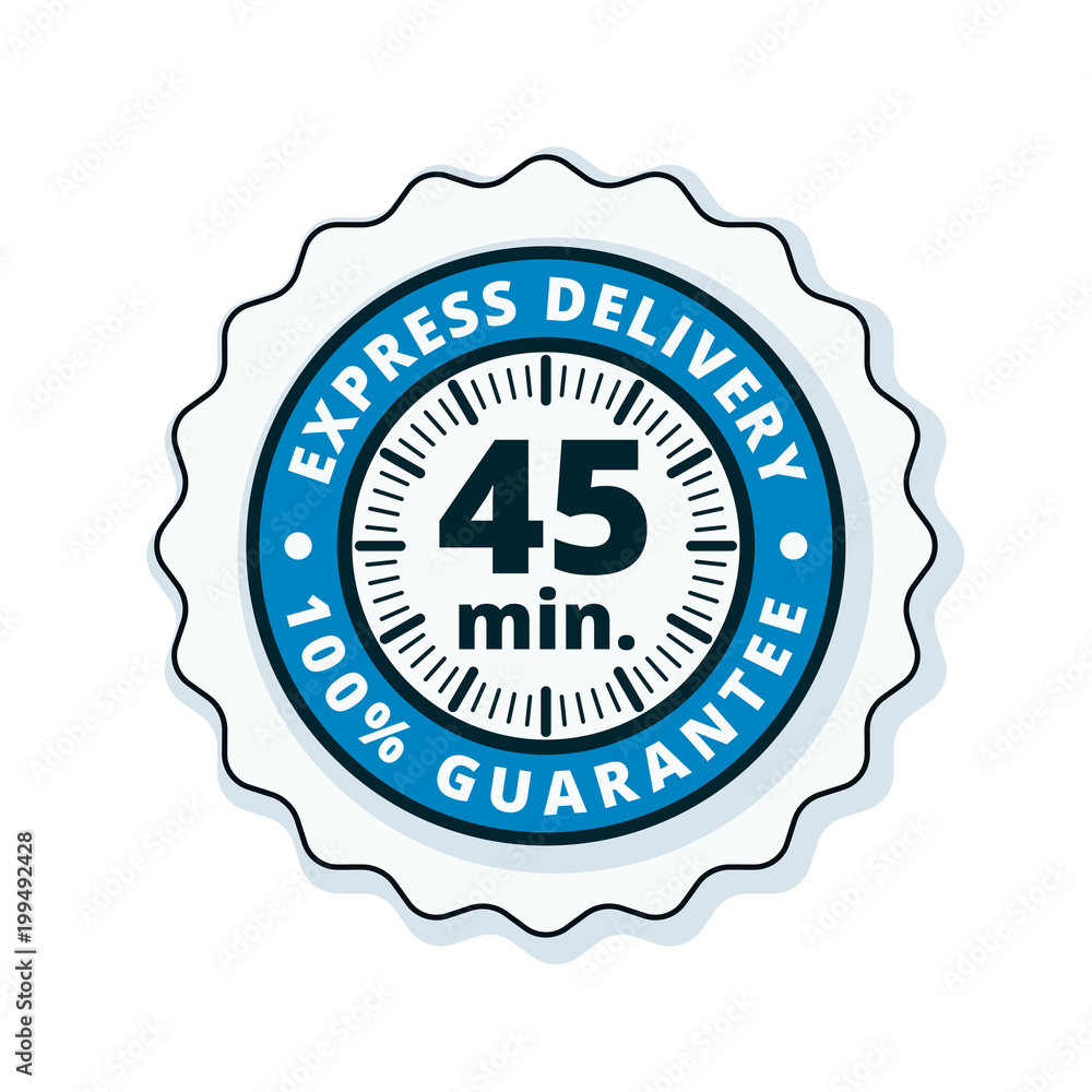 45 minutes Express Delivery illustration 45 minutes Express Delivery illustration