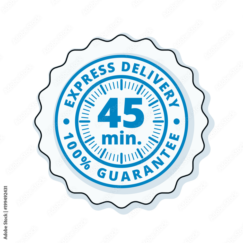 45 minutes Express Delivery illustration 45 minutes Express Delivery illustration