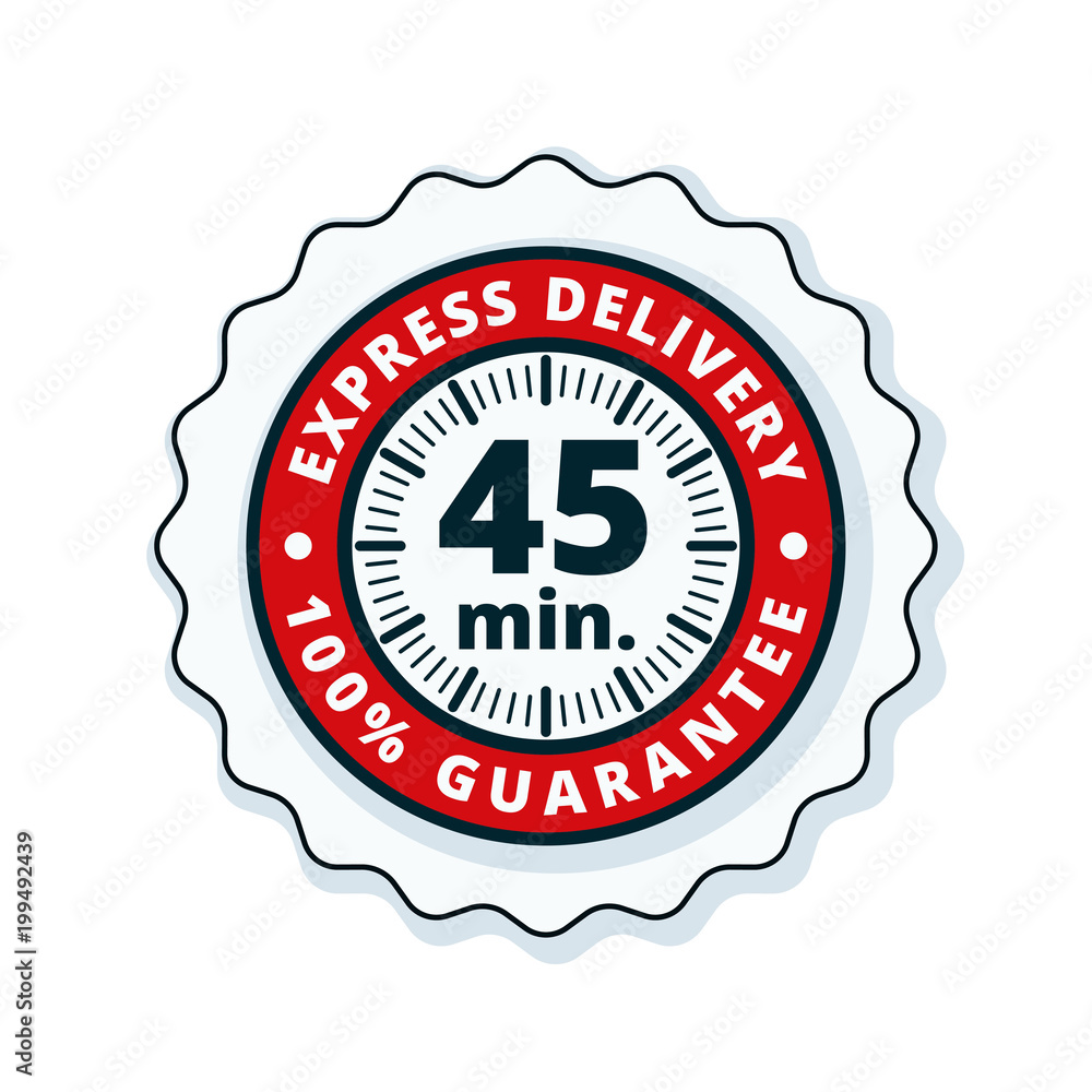 45 minutes Express Delivery illustration 45 minutes Express Delivery illustration