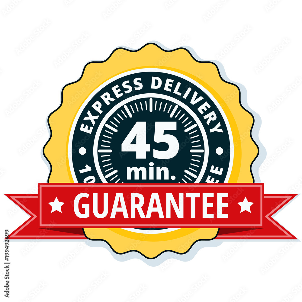 45 minutes Express Delivery illustration 45 minutes Express Delivery illustration