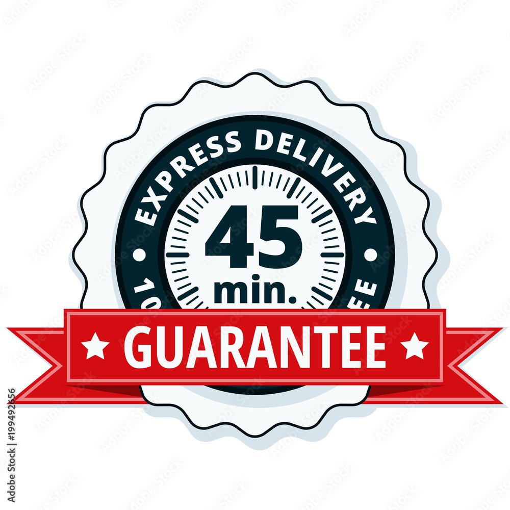 45 minutes Express Delivery illustration 45 minutes Express Delivery illustration
