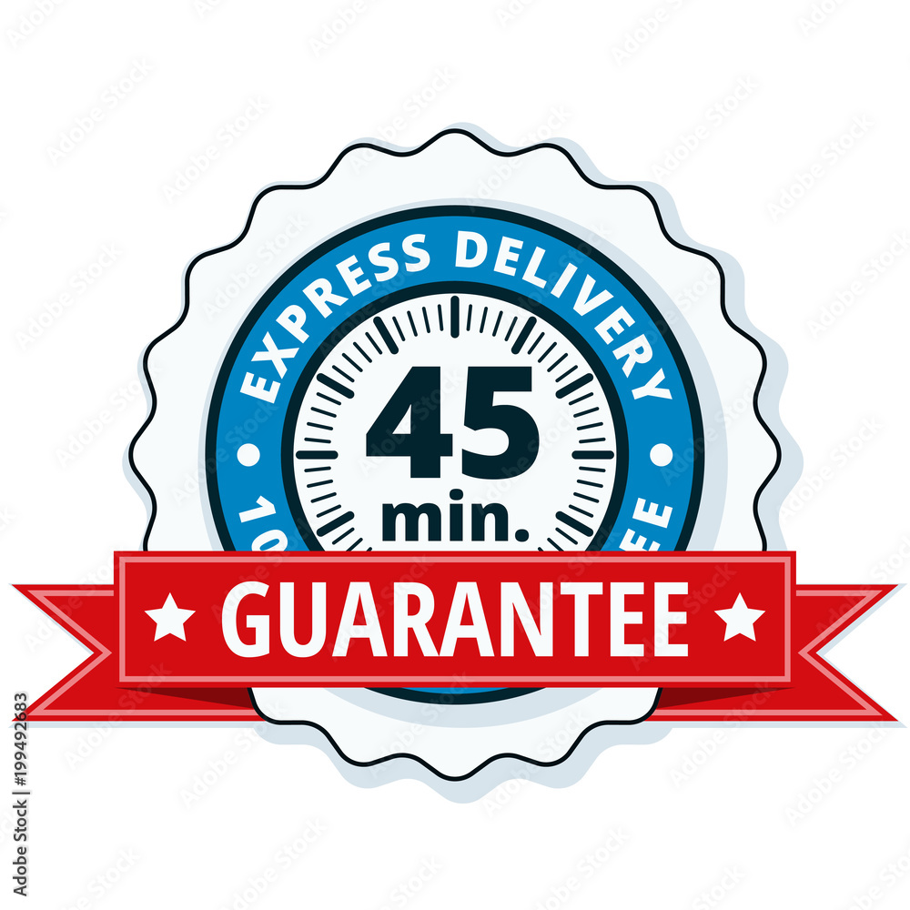 45 minutes Express Delivery illustration 45 minutes Express Delivery illustration