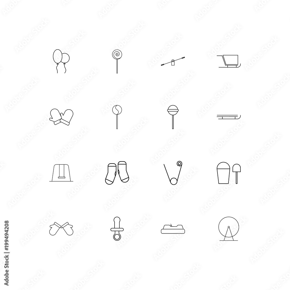 Baby, Kid And Newborn simple linear icons set. Outlined vector icons Baby, Kid And Newborn simple linear icons set. Outlined vector icons