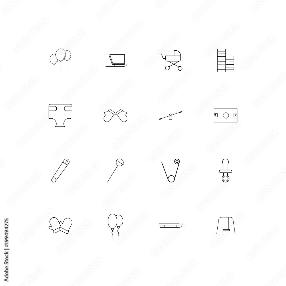 Baby, Kid And Newborn simple linear icons set. Outlined vector icons Baby, Kid And Newborn simple linear icons set. Outlined vector icons