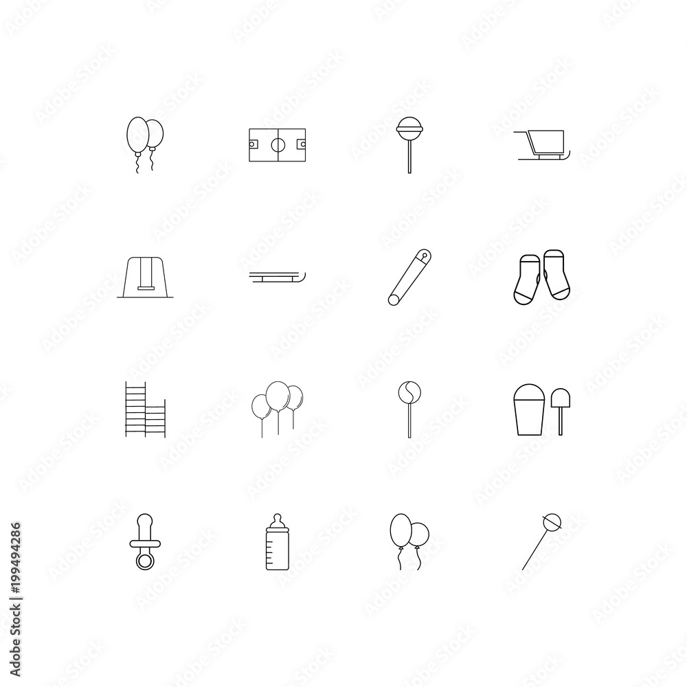 Baby, Kid And Newborn simple linear icons set. Outlined vector icons Baby, Kid And Newborn simple linear icons set. Outlined vector icons