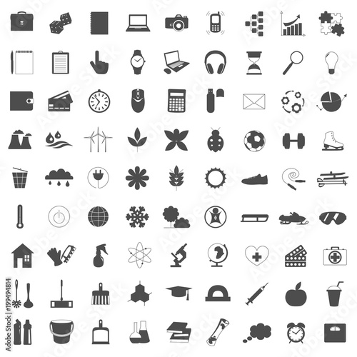 Vector illustration of line icons for different social spheres