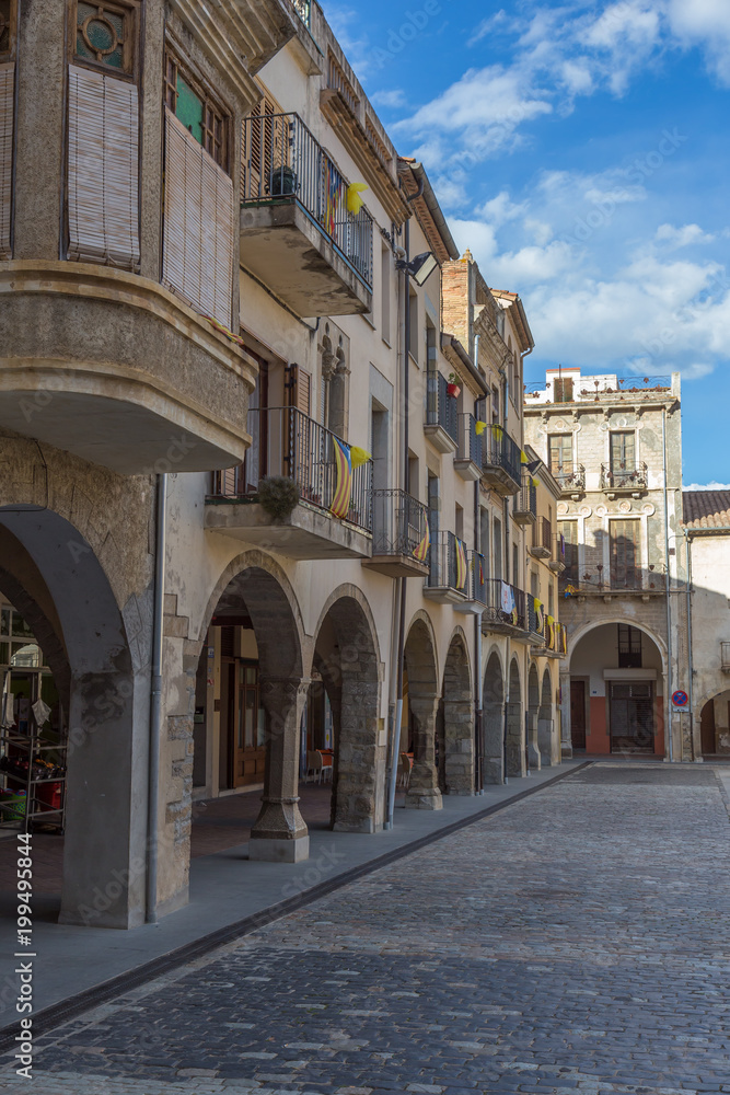 Beautiful old stone houses in Spain