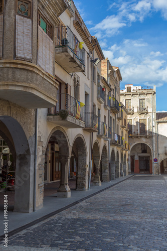 Beautiful old stone houses in Spain