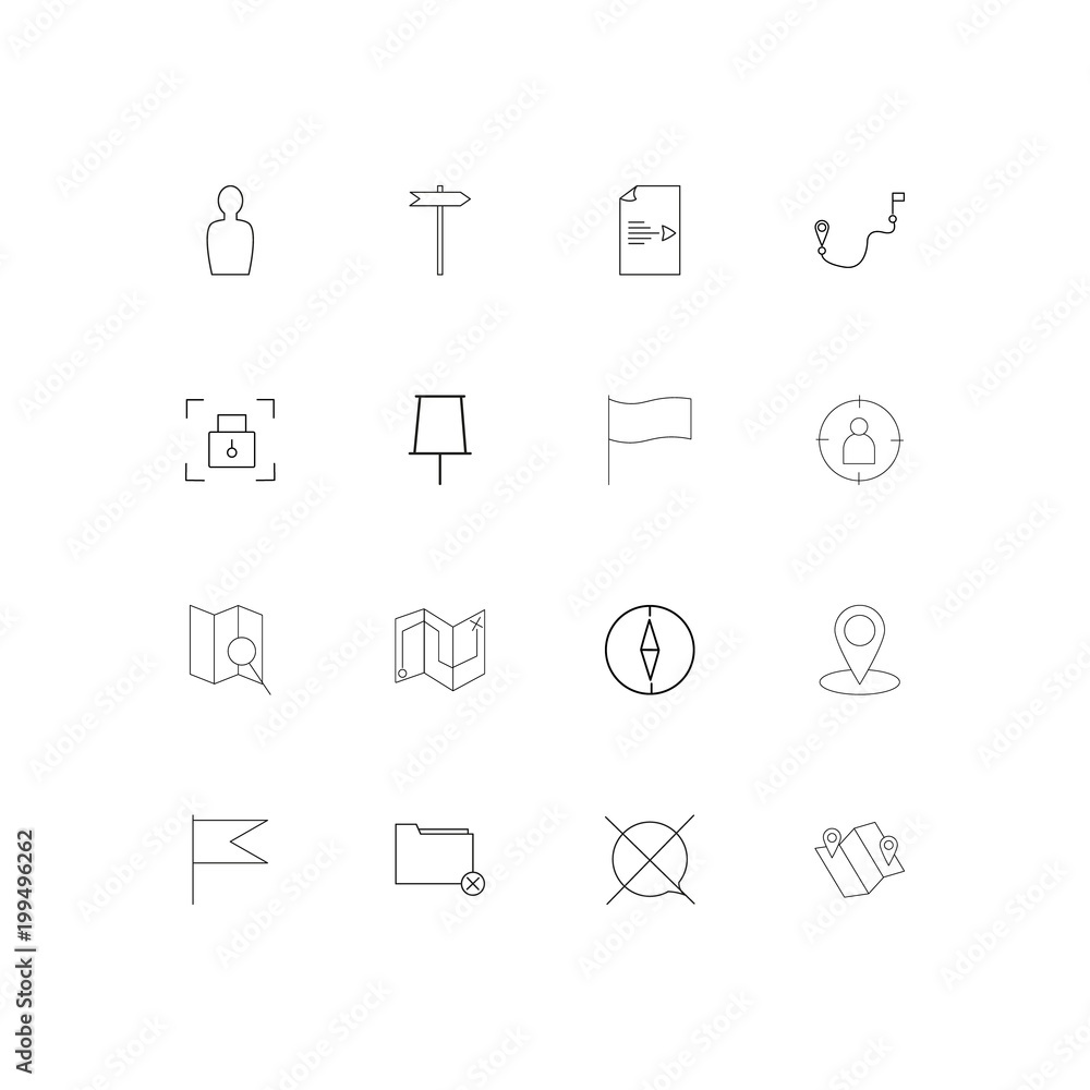 Maps And Navigation simple linear icons set. Outlined vector icons Maps And Navigation simple linear icons set. Outlined vector icons