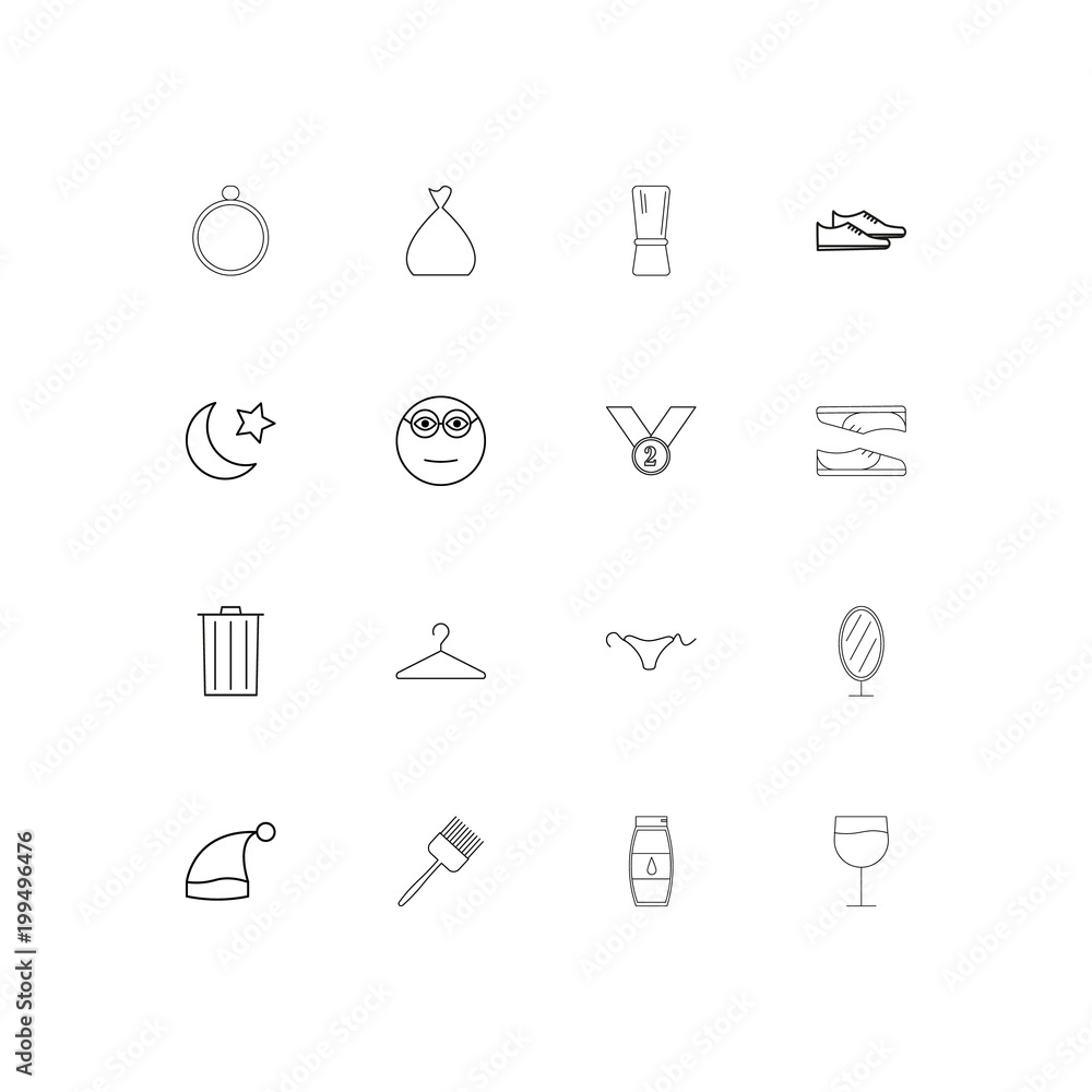 Beauty Dress And Clothes simple linear icons set. Outlined vector icons Beauty Dress And Clothes simple linear icons set. Outlined vector icons