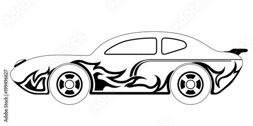 Isolated racing car icon