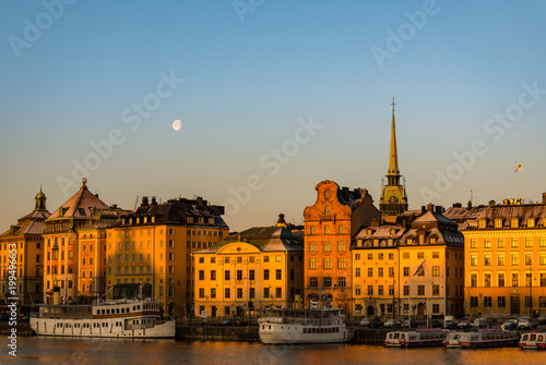 Old city landscape sunrise