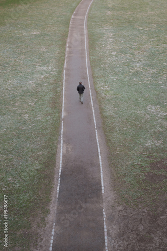 Man walking on a path