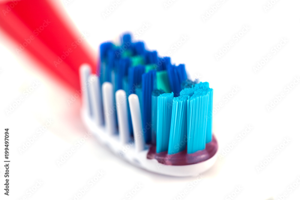 toothbrush isolated on a white background, closeup toothbrush isolated on a white background, closeup