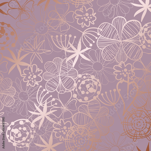 Vector decorative background with imitation of pink gold. Rose gold for design and decoration of surfaces, invitations and business cards