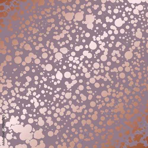 Vector decorative background with imitation of pink gold. Rose gold for design and decoration of surfaces, invitations and business cards
