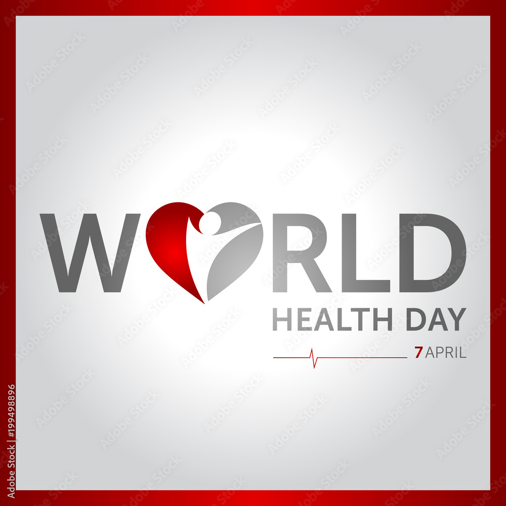 7 april world health day concept design vector illustration