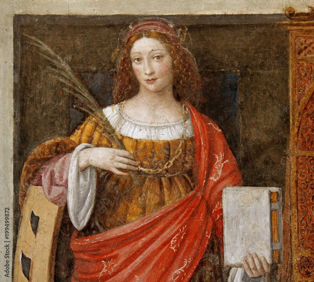 Santa Caterina d'Alessandria; affresco di Bernardino Luini. Chiesa di San Maurizio, Milano