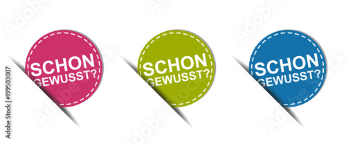 Schon Gewusst? Web Button - Vektor Icons