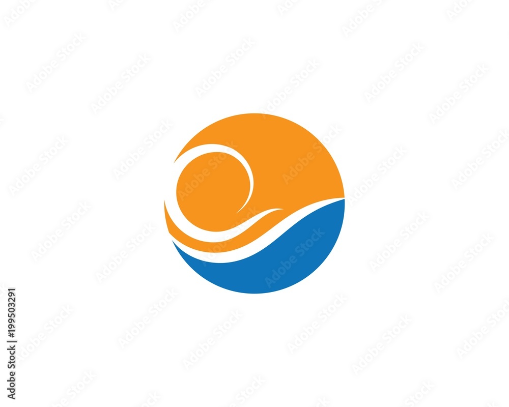 Water Wave symbol and icon Logo Template Water Wave symbol and icon Logo Template