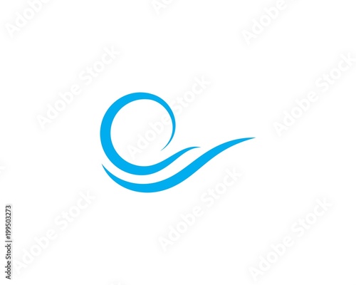 Water Wave symbol and icon Logo Template