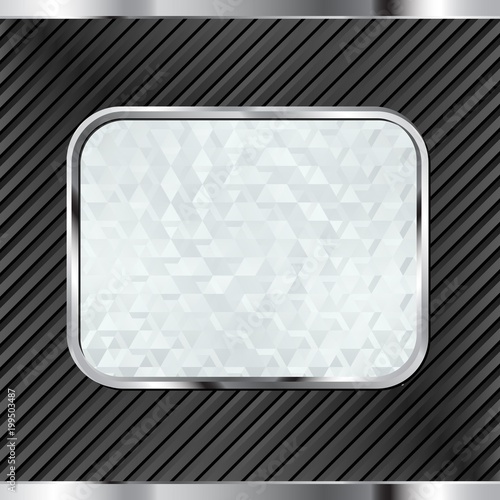 black background with glassy banner