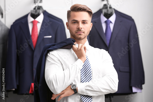 Handsome man in luxury suit...