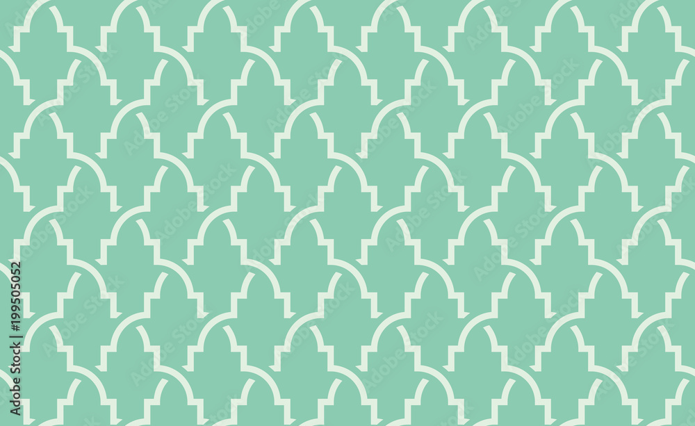 Seamless turquoise Moroccan complex geometrical pattern vector Seamless turquoise Moroccan complex geometrical pattern vector