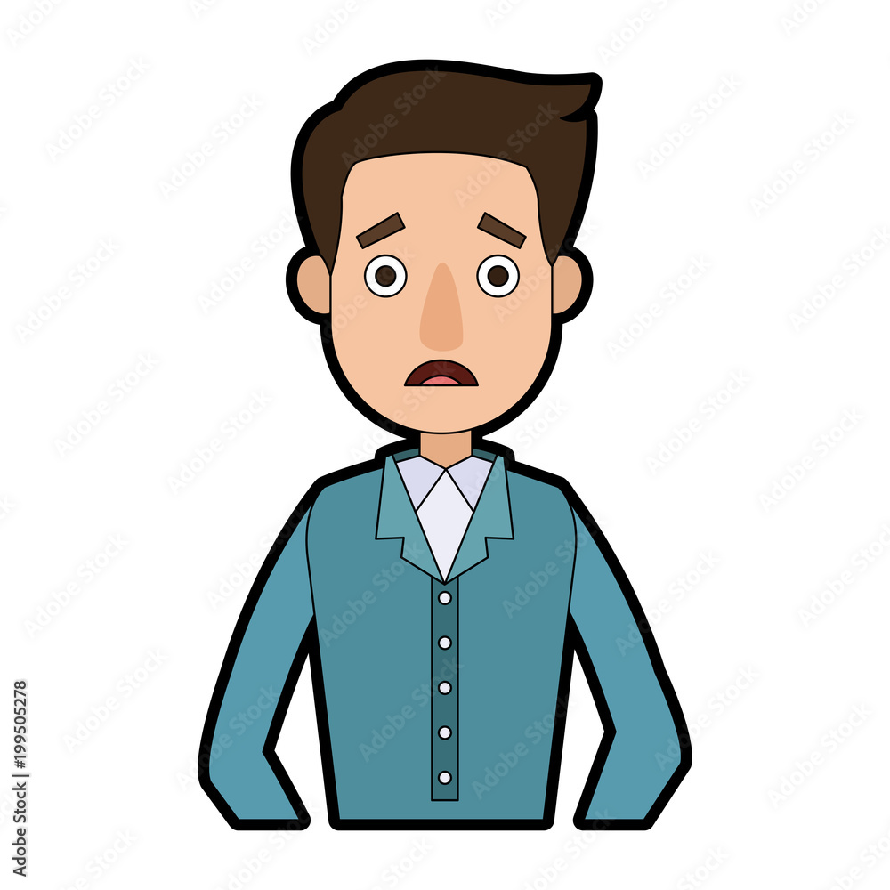 Worried man cartoon vector illustration graphic design Worried man cartoon vector illustration graphic design