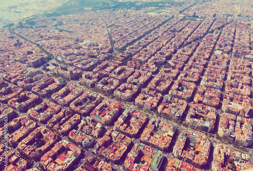 Photography Aerial view of   Barcelona, Catalonia