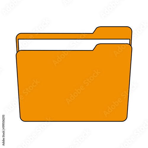 Folder with documents symbol vector illustration graphic design