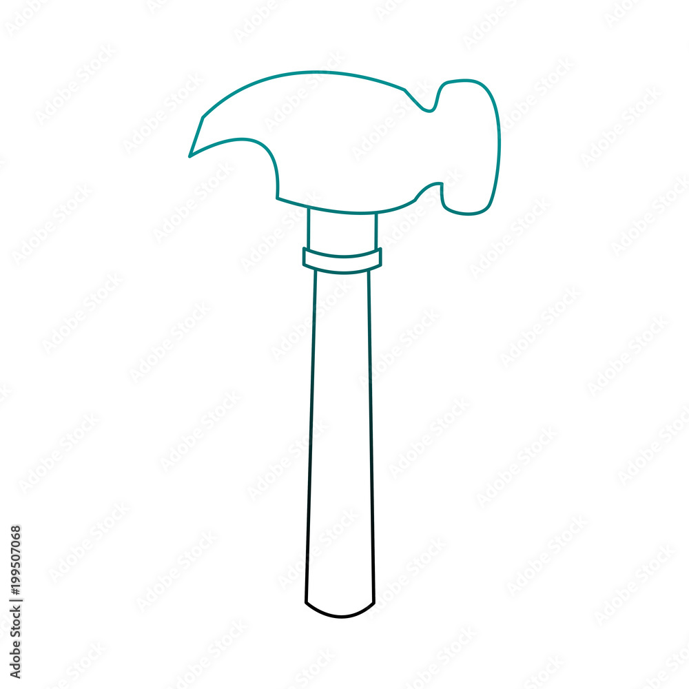 Hammer construction tool vector illustration graphic design Hammer construction tool vector illustration graphic design