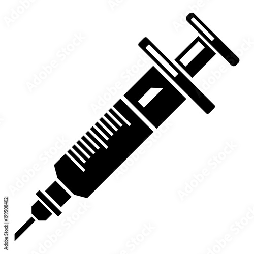Drug syringe icon, simple style
