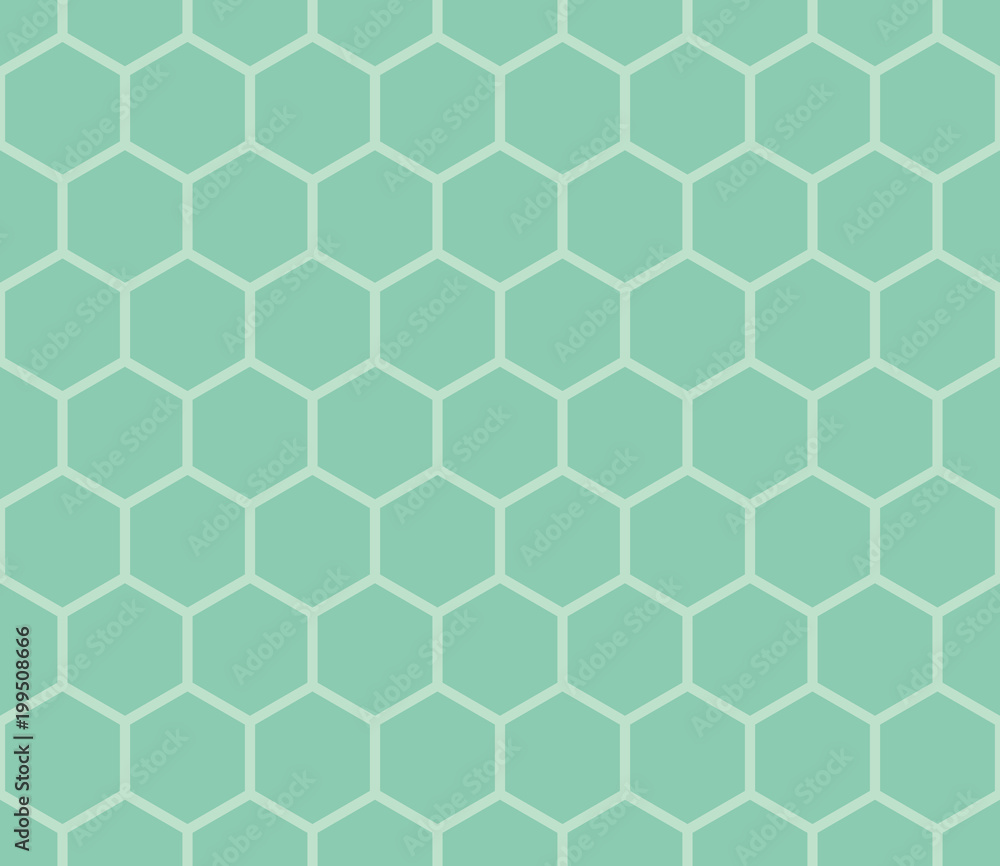 Seamless turquoise isometric hexagonal outline basic pattern vector Seamless turquoise isometric hexagonal outline basic pattern vector