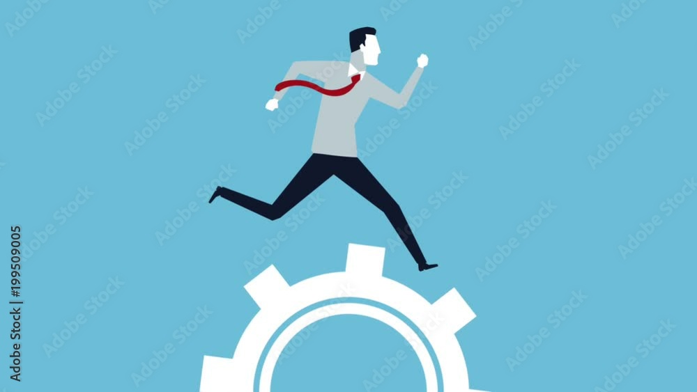 successful business man running avatar animation illustration design successful business man running avatar animation illustration design