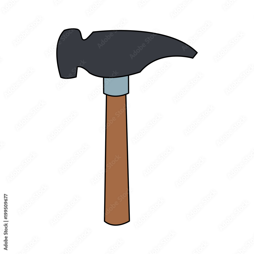 Hammer construction tool vector illustration graphic design Hammer construction tool vector illustration graphic design