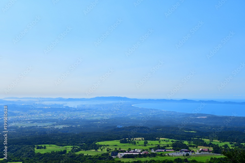 宍道湖と弓ヶ浜遠景