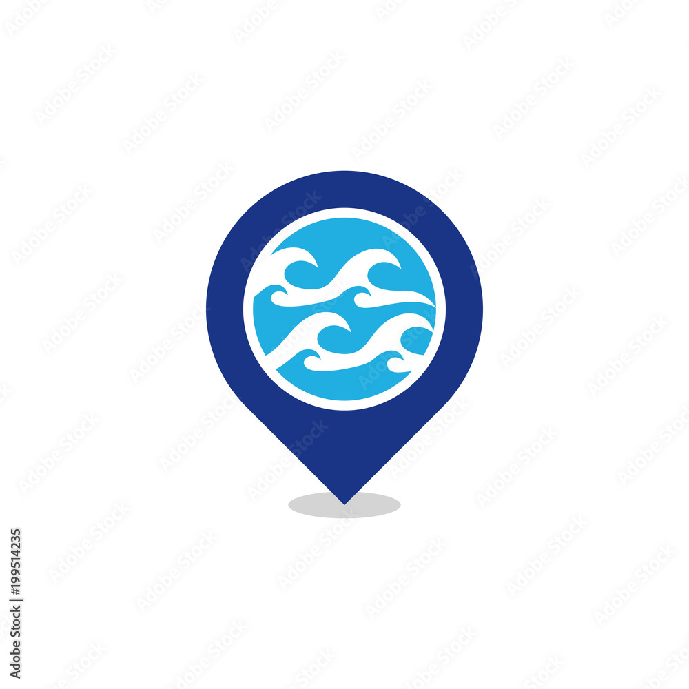 Wave Position Logo Icon Design Wave Position Logo Icon Design