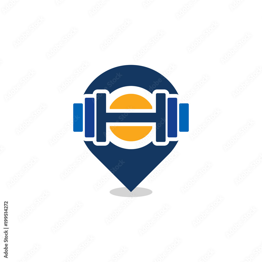 Barbell Position Logo Icon Design Barbell Position Logo Icon Design