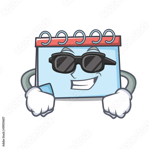 Super cool calendar character cartoon style