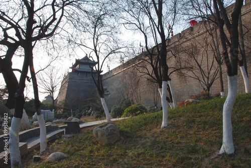 Xian Wall, landmark in Xian city centre, China photo