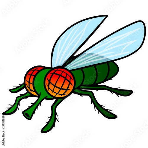 Fly Mascot - A vector cartoon illustration of a Fly Mascot.