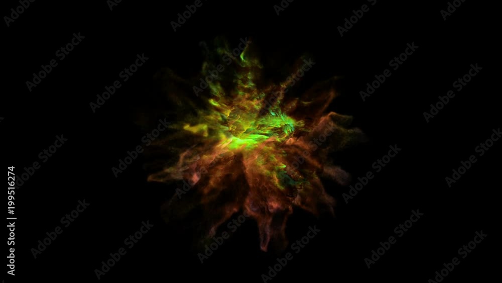 Color 3D smoke explosion shockwave effect and divergent wave isolated on black background. Colorful abstract smoke explosion animation. Top camera view from above. There is an alpha channel Color 3D smoke explosion shockwave effect and divergent wave isolated on black background. Colorful abstract smoke explosion animation. Top camera view from above. There is an alpha channel