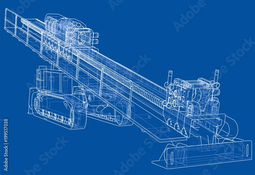 Horizontal directional drilling machine vector