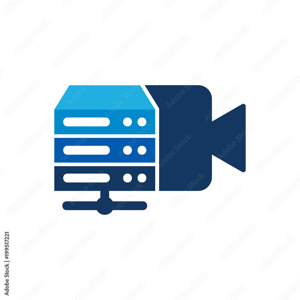 Server Video Logo Icon Design Server Video Logo Icon Design