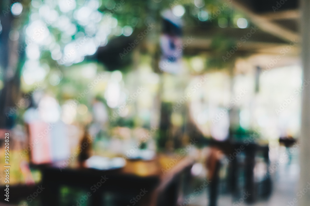 Blurred art wood cafe with chair and table Blurred art wood cafe with chair and table