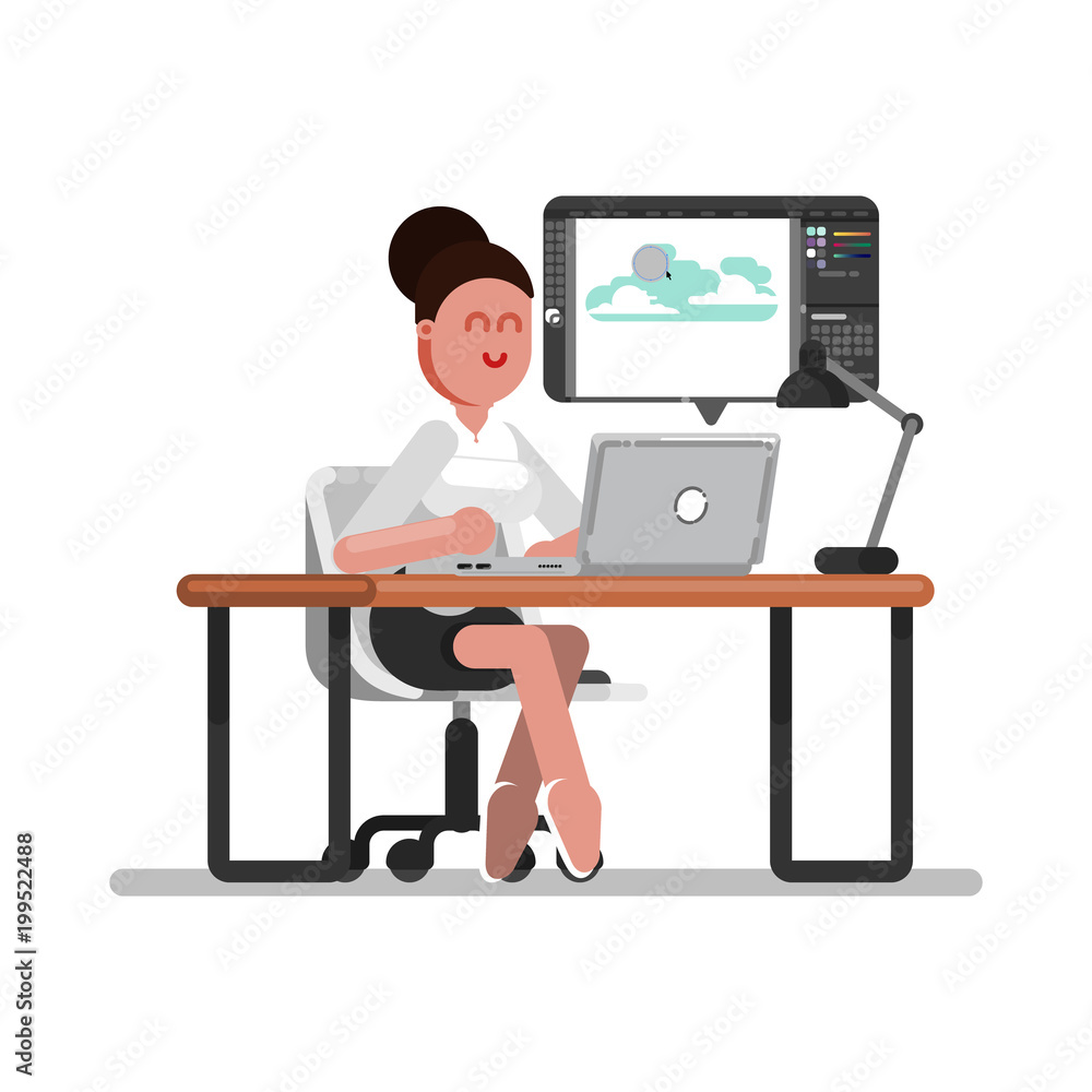Woman designer working