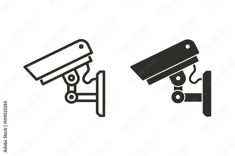 Security camera vector icon. Security camera vector icon.