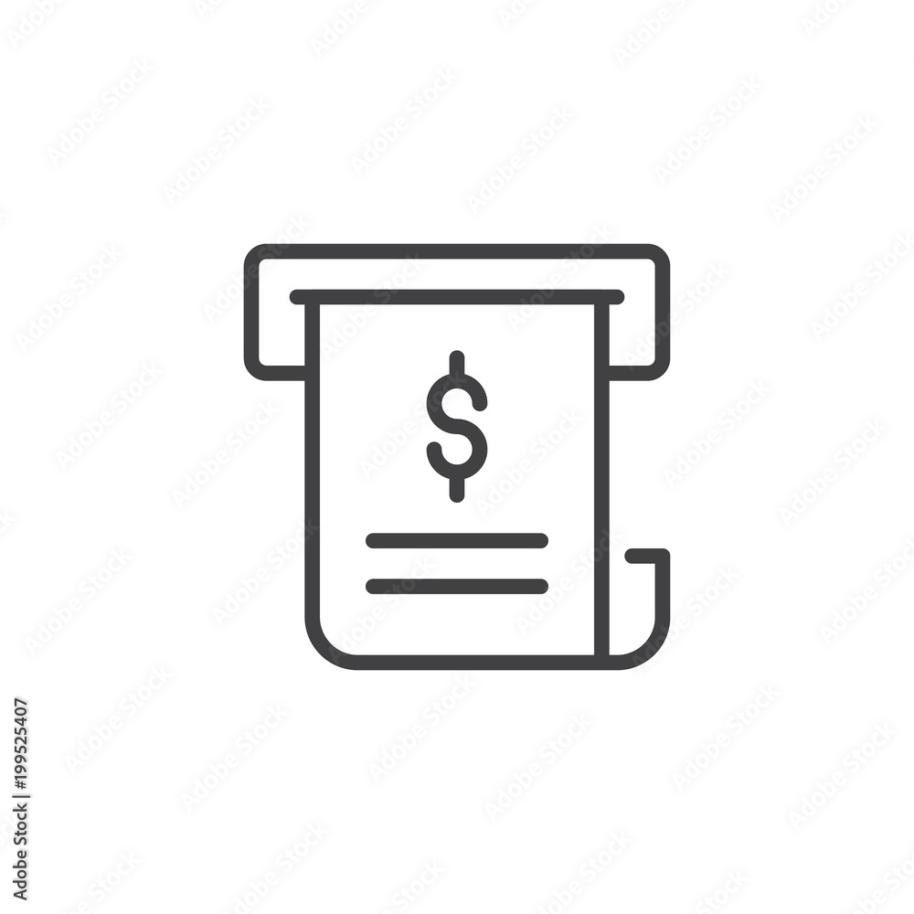 Invoice outline icon Invoice outline icon